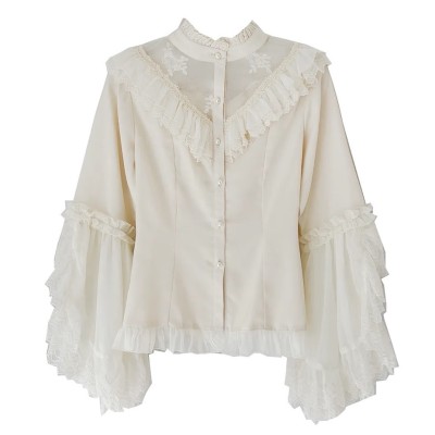 Miss Point Susan's Courtyard Bell Sleeve Blouse(Reservation/Full Payment Without Shipping)